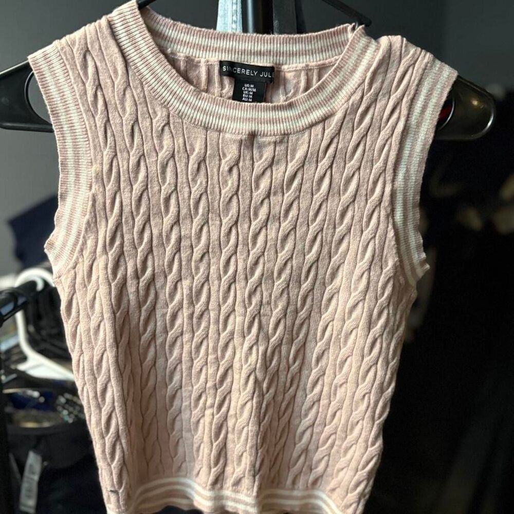 Sincerely-jules-for-bandier Women's Pink and Tan Jumper